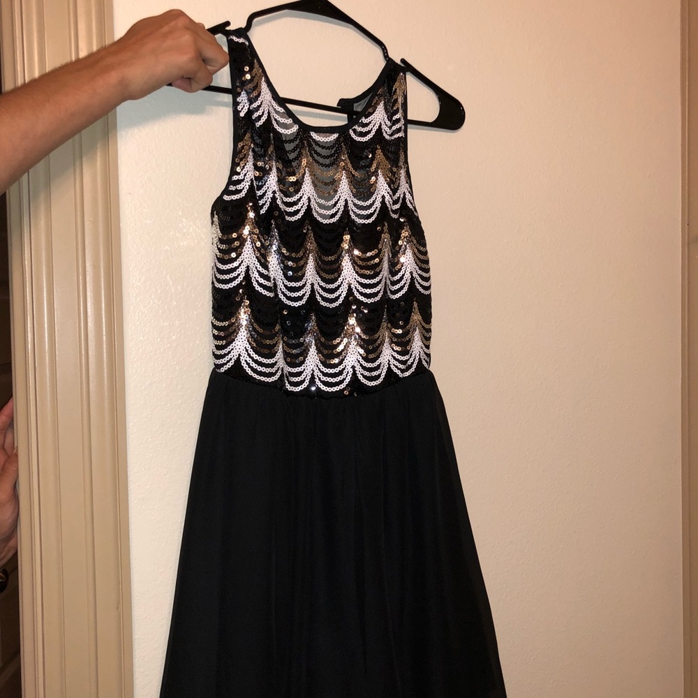 Shimmery Black and Gold Dress